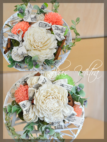 プリザーブドフラワー　造花　生花　レッスン　フラワーアレンジ　豪華　可愛い　手づくり