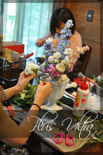 プリザーブドフラワー 玄関 リビング 可愛い 手づくり おしゃれ 造花 ブルー 白 さわやか