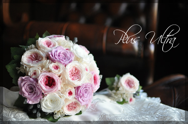 プリザーブドフラワー　ウェディングブーケ　ピンク　オールドローズ　造花　可愛い　手づくり 豪華 上品 おしゃれ　