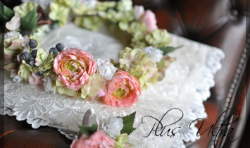 プリザーブドフラワー　花冠　フラワーガール　造花　可愛い　プレゼント 豪華 上品 おしゃれ