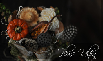 プリザーブドフラワー　ドライフラワー　レッスン　フラワーアレンジ　大人　ハロウィン　手づくり