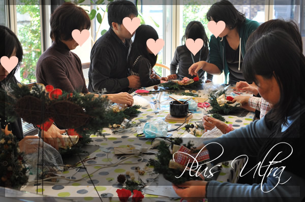 プリザ プリザーブドフラワー クリスマススワッグ 出張レッスン SBSマイホームセンター 旭化成