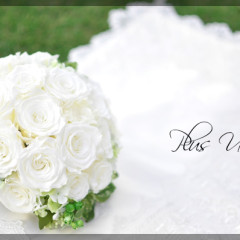 プリザ　プリザーブドフラワー　ウェディングブーケ　ラウンド　純白　造花　可愛い　豪華