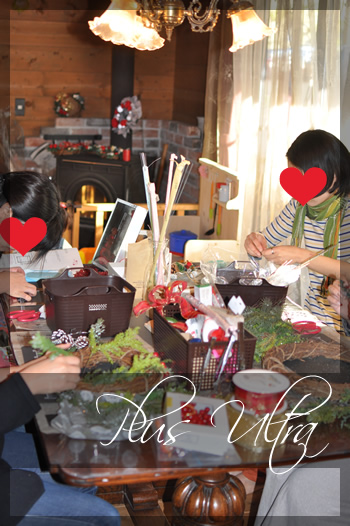 クリスマスリース シンプル 造花