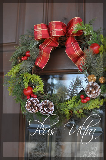 クリスマスリース シンプル 造花