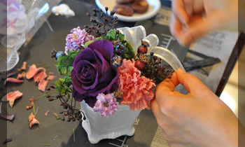 プリザ　プリザーブドフラワー　プチ　小さい　造花　可愛い　プレゼント 上品 おしゃれ　