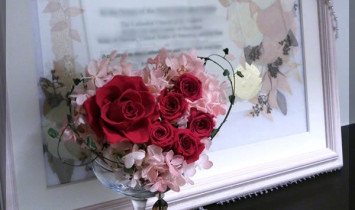 プリザ　プリザーブドフラワー　壁掛け　可愛い　手づくり　おしゃれ