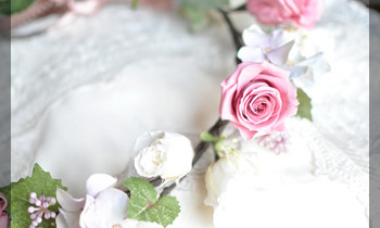 プリザ　プリザーブドフラワー　花冠　ウェディング　可愛い　 手作り