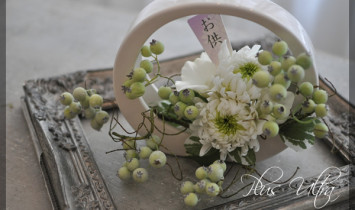 プリザ　プリザーブドフラワー　仏花　お供え花　モダン　造花　ペット供養