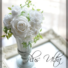 プリザ　プリザーブドフラワー　ウェディングブーケ　 純白