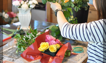 プリザ　プリザーブドフラワー　生花　レッスン　フラワーアレンジ　可愛い　手づくり