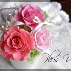 プリザ　プリザーブドフラワー　リングピロー　プレゼント　豪華　可愛い　手づくり