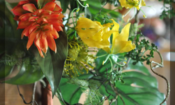 壁掛け　夏　造花　手づくり　おしゃれ