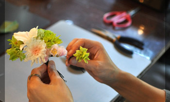 プリザ　プリザーブドフラワー　七五三　ヘッドパーツ