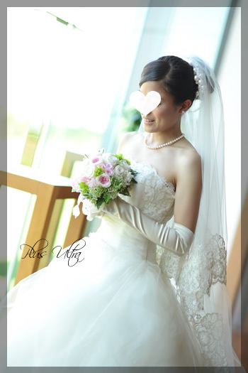 プリザ プリザーブドフラワー ウェディングブーケ ラウンド ピンク 白