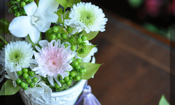 プリザ　プリザーブドフラワー　仏花　お供え花　モダン　造花　ペット供養