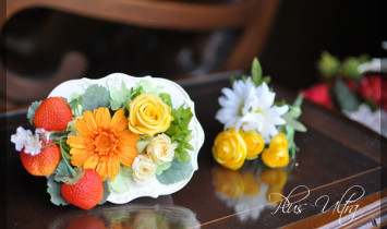 プリザ　プリザーブドフラワー　仏花　お供え花　モダン　造花　ペット供養