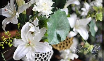 プリザ　プリザーブドフラワー　仏花　お供え花　モダン　造花　ペット供養