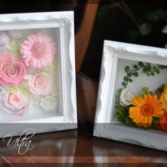 プリザ　プリザーブドフラワー 額　フレーム