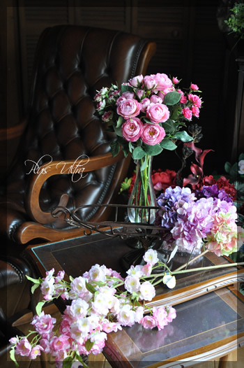 造花 ヘッドパーツ 和装 桃 桜