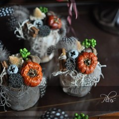 プリザ プリザーブドフラワー ドライフラワーハロウィン かぼちゃ