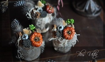 プリザ　プリザーブドフラワー　ドライフラワーハロウィン　かぼちゃ