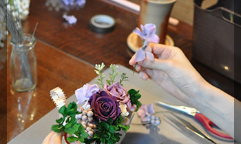 プリザ　プリザーブドフラワー　造花　生花　レッスン　フラワーアレンジ　豪華　手づくり