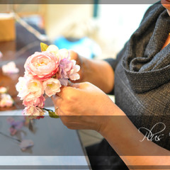 造花　ウェディング　リストブーケ　リストレット　ピンク