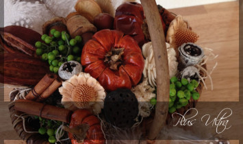 プリザ　プリザーブドフラワー　ドライフラワーハロウィン　かぼちゃ