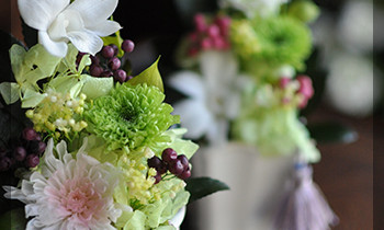 プリザ　プリザーブドフラワー　仏花　お供え花　モダン　造花　ペット供養