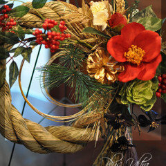 造花 しめ縄 ごぼう〆 お正月 豪華 手作り お飾り