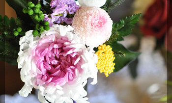 プリザーブドフラワー　仏花　お供え花　モダン　造花　ペット供養