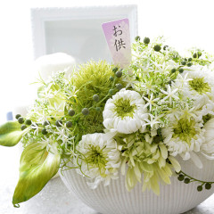 フューネラルフラワー　仏花　お供え　ペット供養　プリザーブドフラワー　造花　洗練された　モダン　デザイン　インテリア　汚れない　小さい