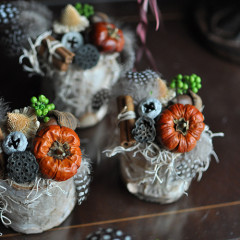 プリザーブドフラワー　ドライフラワー　レッスン　フラワーアレンジ　大人　手づくり　ハロィン　かぼちゃ