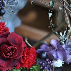 プリザーブドフラワー　プレゼント　豪華　リース　大人　おしゃれ 　結婚祝い　新築祝い