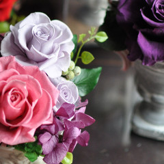 プリザーブドフラワー　豪華　シック　大人ピンク　上品　　おしゃれ　アンティーク　母の日　結婚祝い　新築祝い　退職祝い