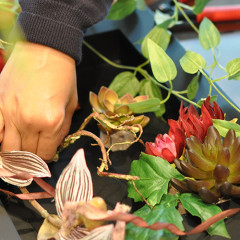 造花　ハロウィン　秋　スワッグ　カッコいい　手づくり　シック　大人　シャビー　おしゃれ　　玄関　リビング