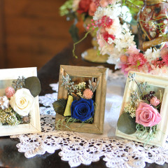 プリザーブドフラワー　造花　額アレンジ　小さい　ミニ　ナチュラル　雑貨　グリーン　実