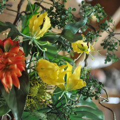 造花　多肉　夏　カッコいい　手づくり　シック　大人　シャビー　おしゃれ　　玄関　リビング　