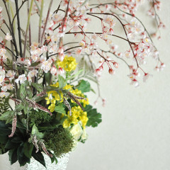 造花　春　桜　手づくり　シック　大人　おしゃれ　玄関　リビング
