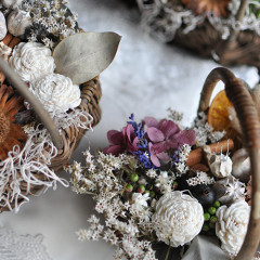 プリザーブドフラワー　造花　レッスン　ドライフラワー　秋　ハロウィン