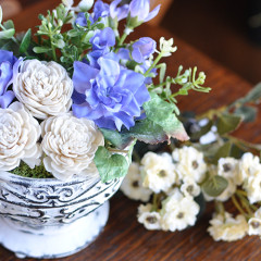 プリザーブドフラワー　造花　レッスン　ドライフラワー　ソラフラワー　アロマ　認知症予防