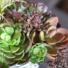 造花　多肉　夏　カッコいい　手づくり　シック　大人　シャビー　おしゃれ　　玄関　リビング　