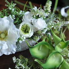 造花　初夏　グリーン　カッコいい　手づくり　シック　大人　おしゃれ　玄関　リビング　