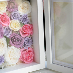 プリザーブドフラワー　結婚　プレゼント 豪華 上品 おしゃれ　可愛い　フォトフレーム