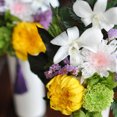 フューネラルフラワー　仏花　お供え　ペット供養　プリザーブドフラワー　造花　洗練された　モダン　デザイン　インテリア　汚れない　小さい