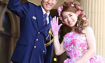 花嫁さま　プリザ　プリザーブドフラワー　ウェディング　バックブーケ　ジャスミン　ピンク　可愛い