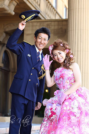 花嫁さま プリザ プリザーブドフラワー ウェディング バックブーケ ジャスミン ピンク 可愛い