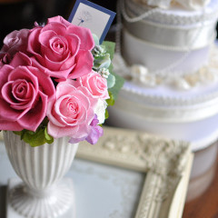 プリザ　プリザーブドフラワー　ウェディング　結婚祝い　豪華　ピンク