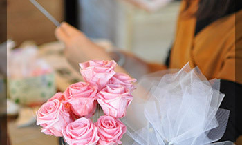 プリザ　プリザーブドフラワー　レッスン　フラワーアレンジ　資格取得